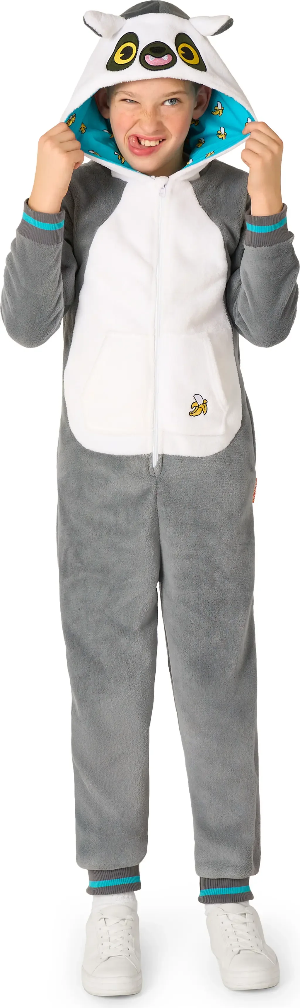 Lemur One Piece Hooded Jumpsuit by OppoSuits
