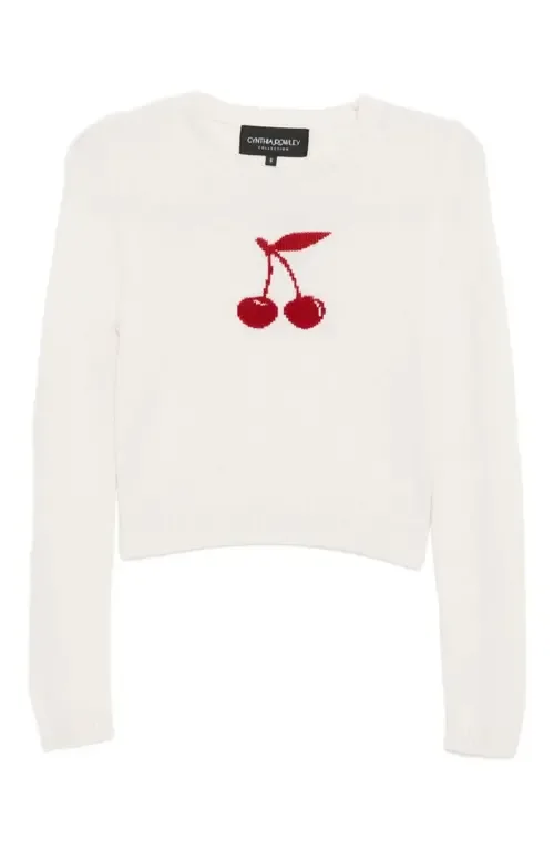 Intarsia Cropped Sweater by Cynthia Rowley