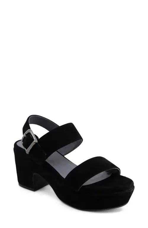 Gardina Slingback Platform Sandal in Suede by Chocolat Blu