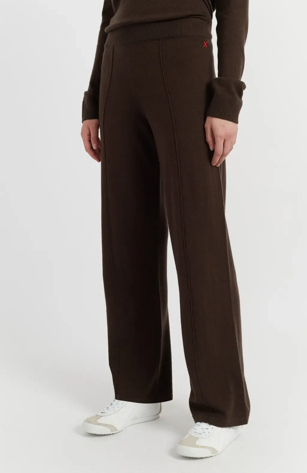 Wool Cashmere Wide Leg Track Pants by Chinti & Parker