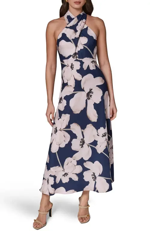 Floral Crepe Maxi Dress by Donna Karan New York