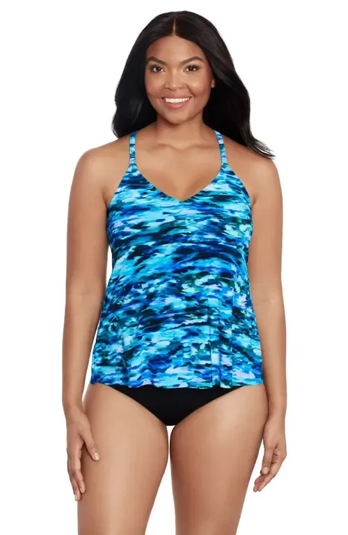 Bili Racerback Tankini Swimsuit Top by Trimshaper