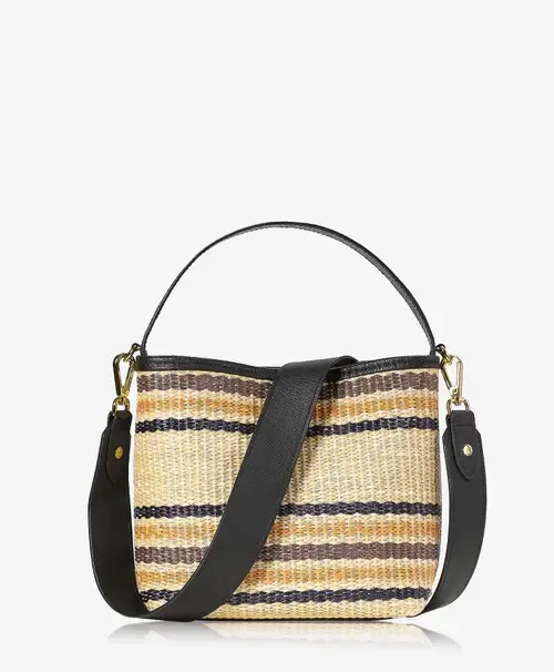 Tate Bucket Bag in Natural Raffia by GiGi New York