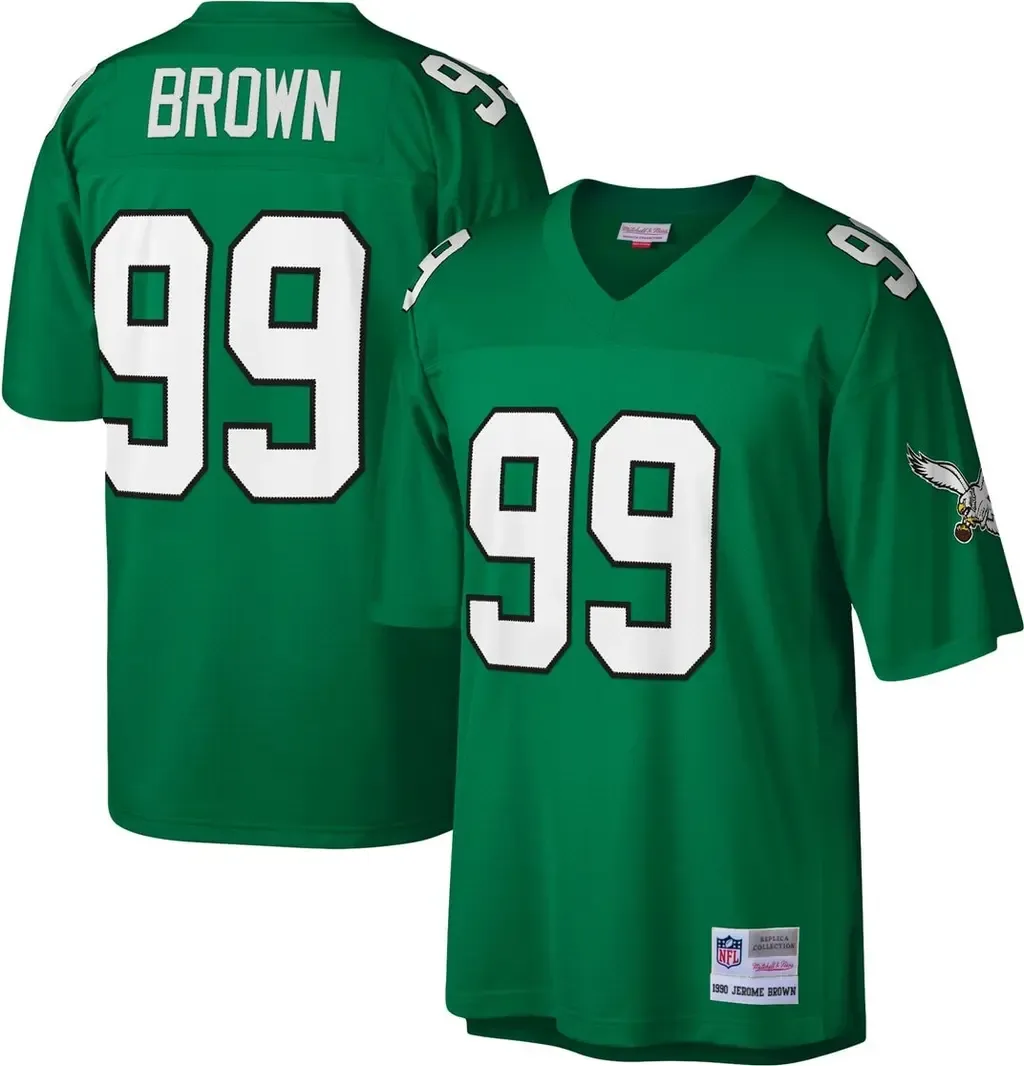 Mitchell & Ness Jerome Brown Kelly Green Philadelphia Eagles Legacy Replica Jersey by Mitchell & Ness
