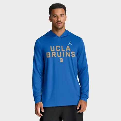 Jordan Brand Blue UCLA Bruins 2025 Sideline Performance Long Sleeve Hoodie T-Shirt by Jordan Brand