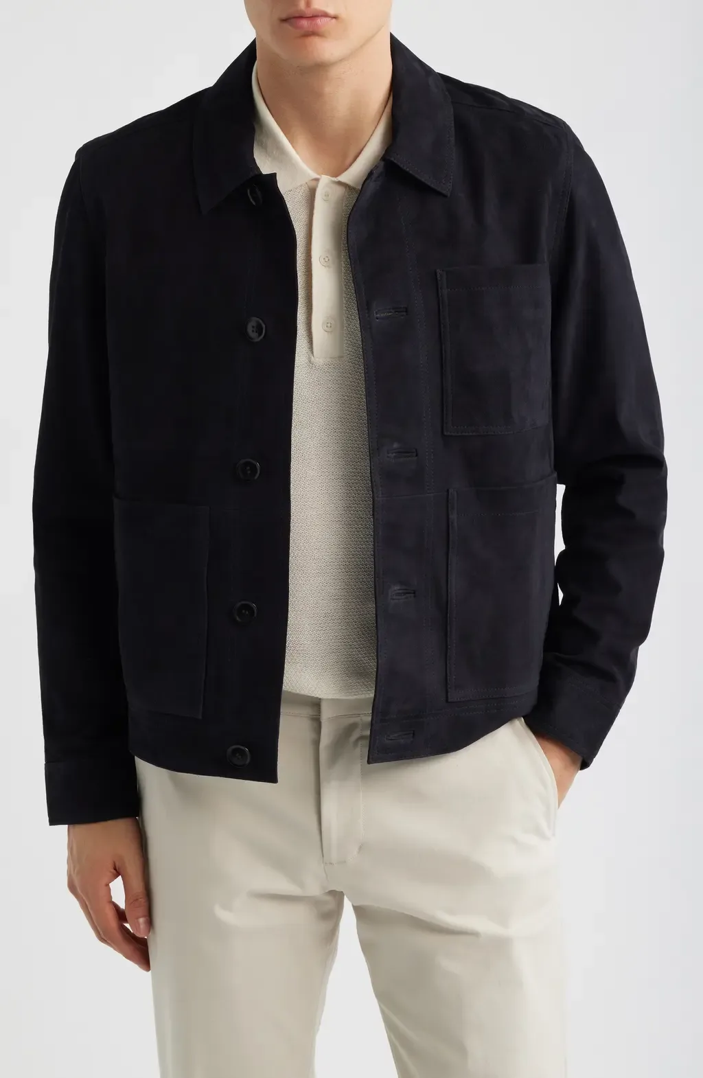 Wilstead Suede Shirt Jacket by Reiss