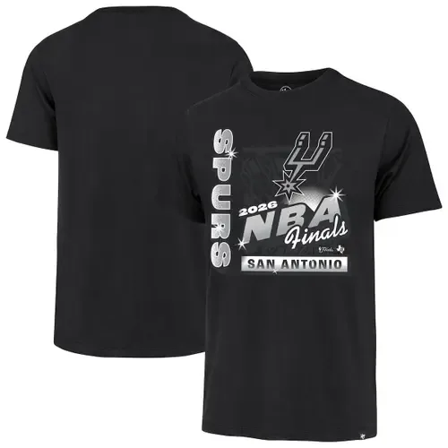 '47 Black San Antonio Spurs 2026 NBA Finals ID Franklin T-Shirt by '47
