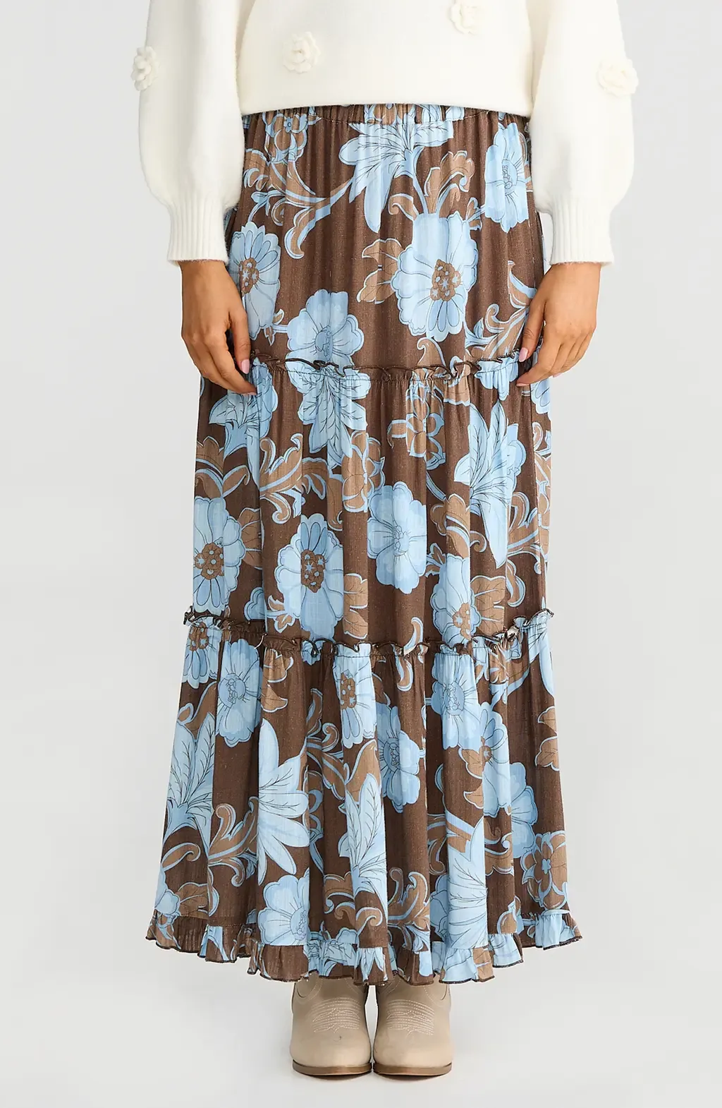 Mantra Tiered Maxi Skirt by Talisman the Label