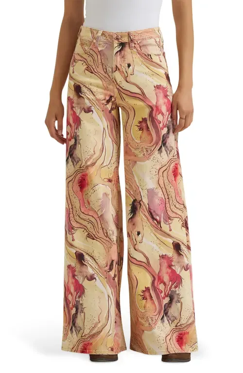 Western High Waist Wide Leg Jeans by Wrangler