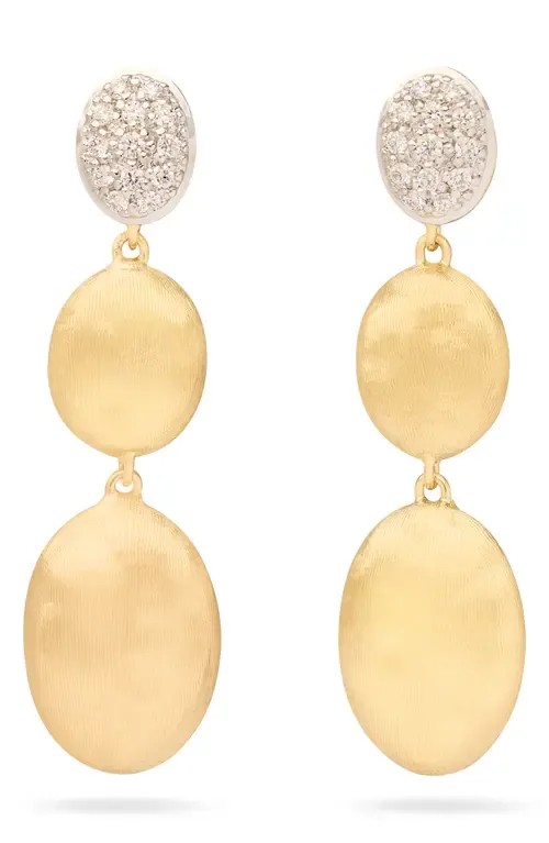 Siviglia Diamond Drop Earrings in 18K Yellow/White Gold by Marco Bicego