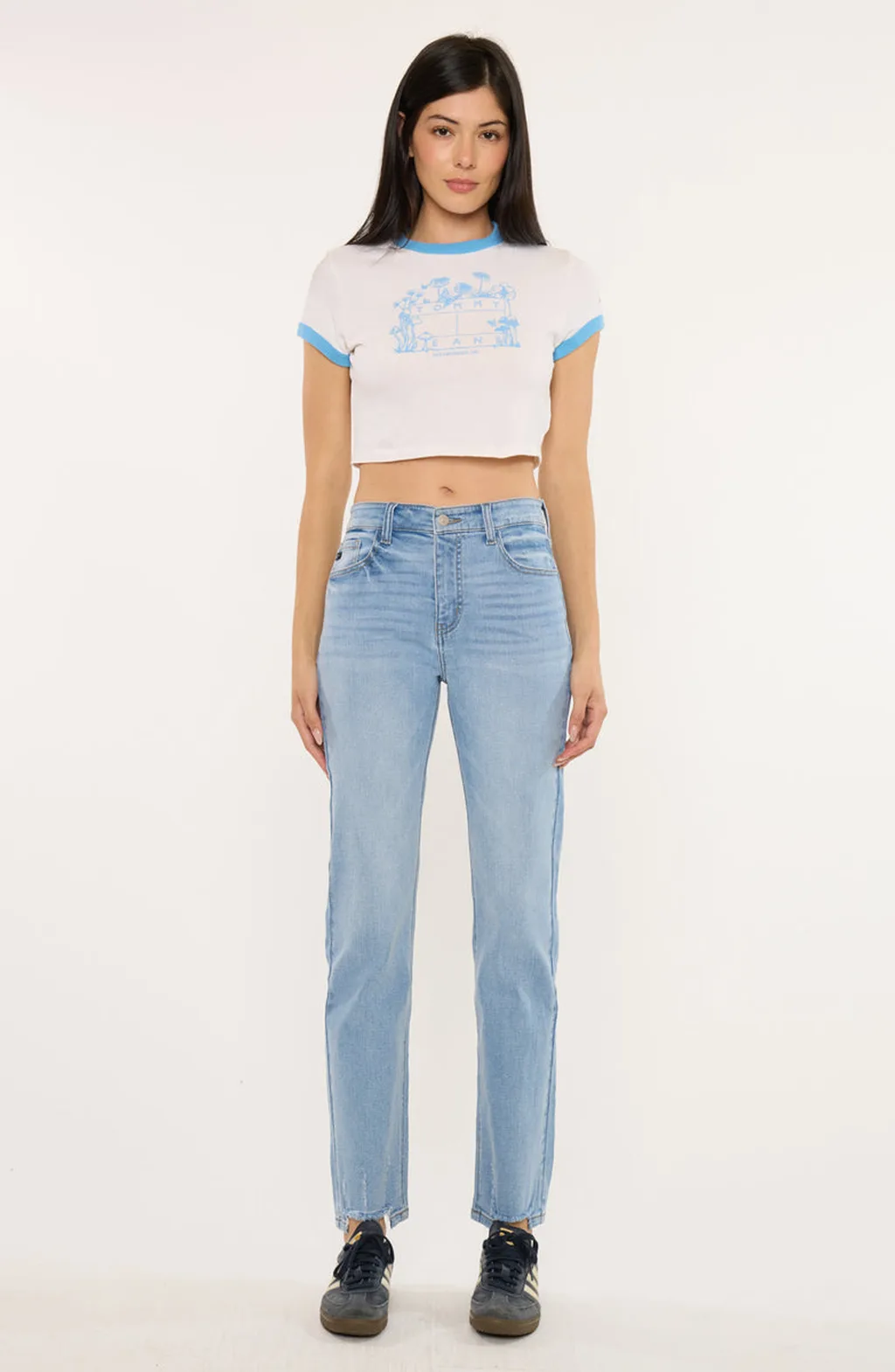 Breanne Essentials High Rise Straight Jeans by KanCan