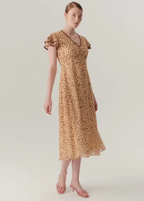 Nora Chiffon Midi Dress by Exquise