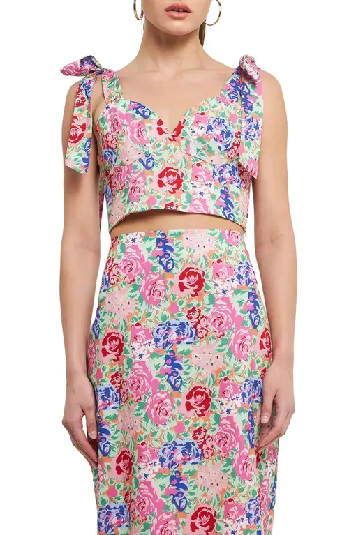 Floral Print Crop Tank by Endless Rose