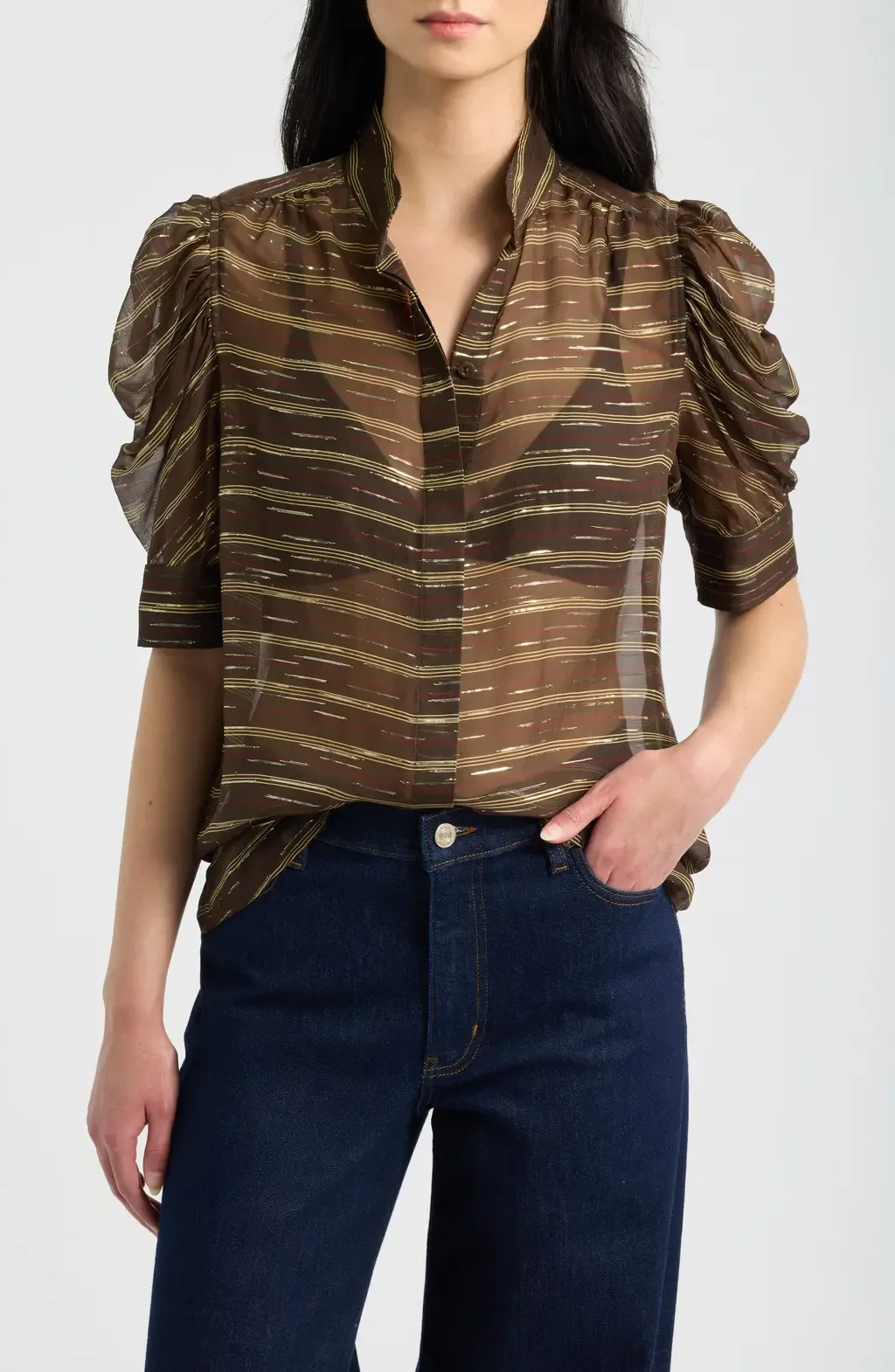 The Gillian Puff Sleeve Top by FRAME