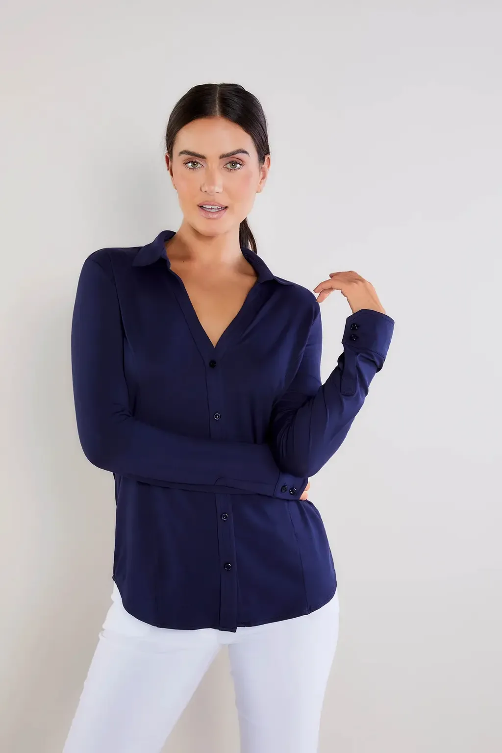 Nikki Longsleeve Pique Shirt by Anatomie