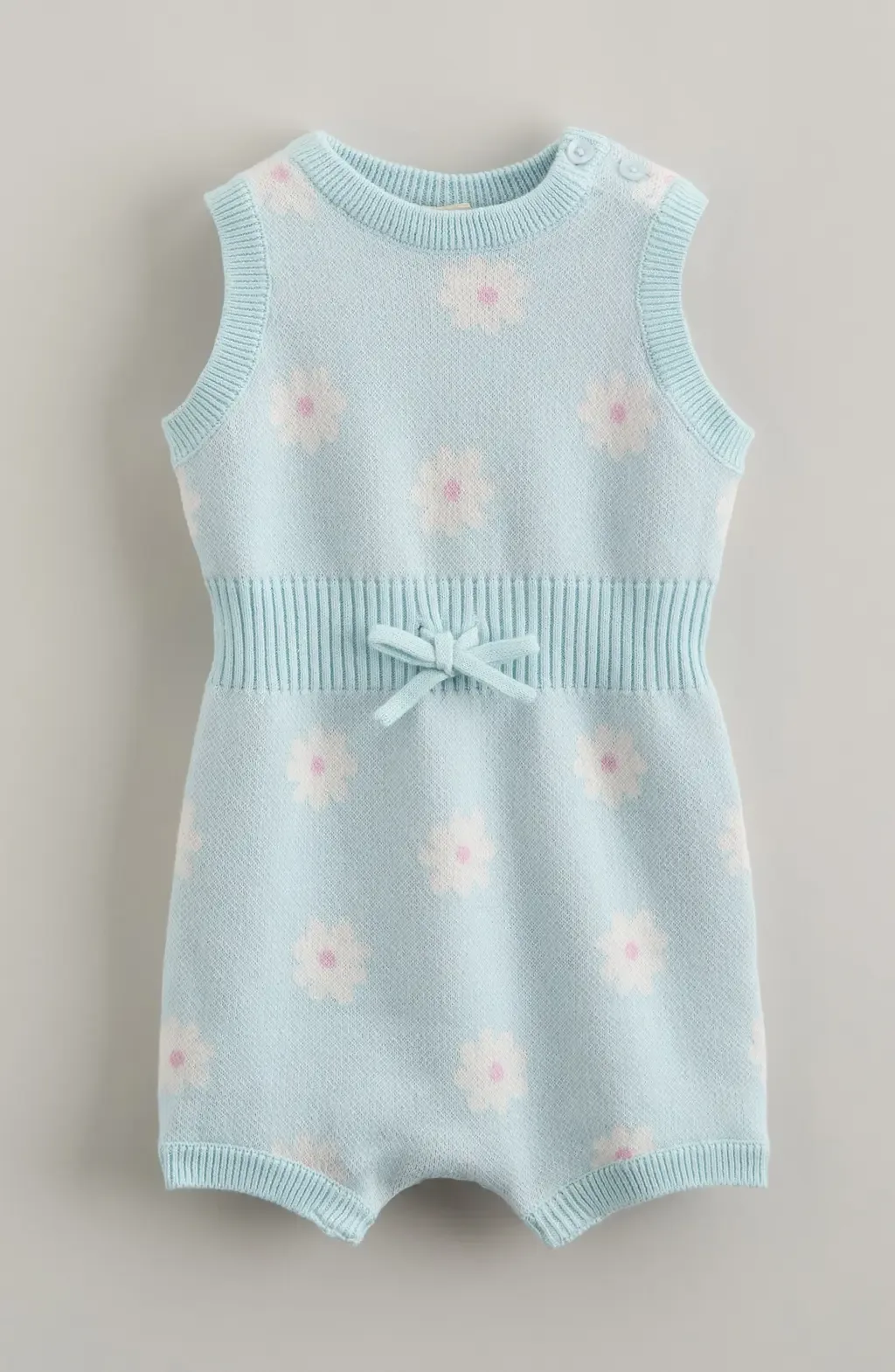 Ribbed Waist Cotton Romper by Tucker + Tate