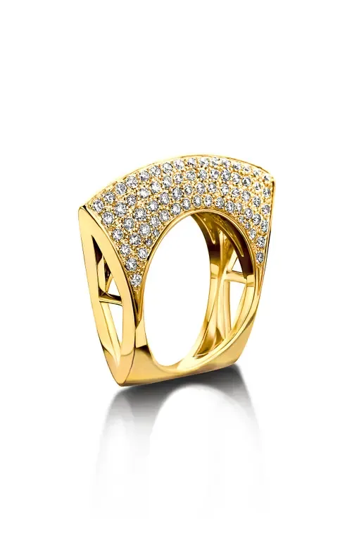 Lotus Diamond Ring by DRIES CRIEL
