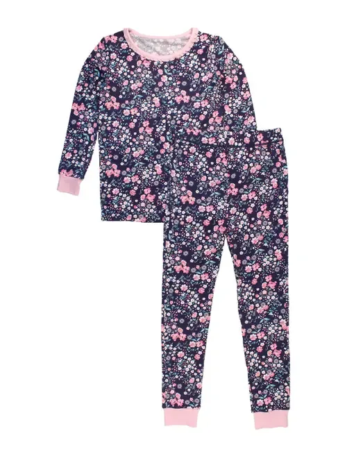 Softsnooze Ruffle Long Sleeve Pajama Set by RuffleButts