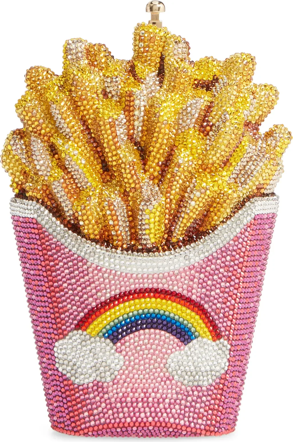 Rainbow Fries Crystal Embellished Clutch by Judith Leiber