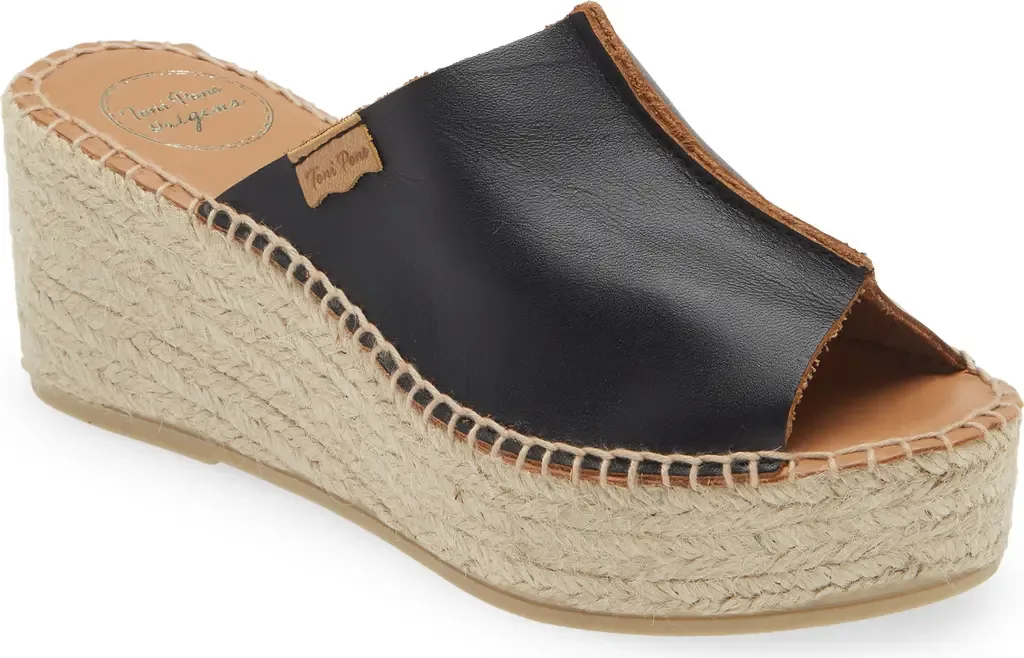 Ivonne Espadrille Platform Wedge Slide Sandal by Toni Pons