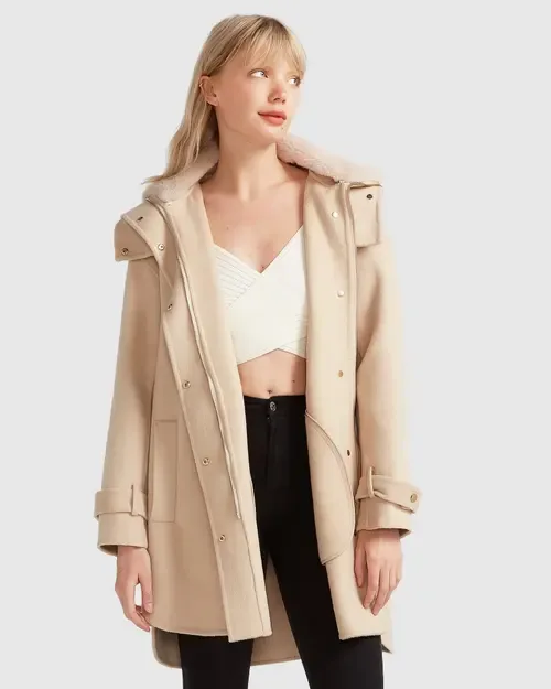 Heavy Hearted Detachable Hooded Coat by Belle & Bloom