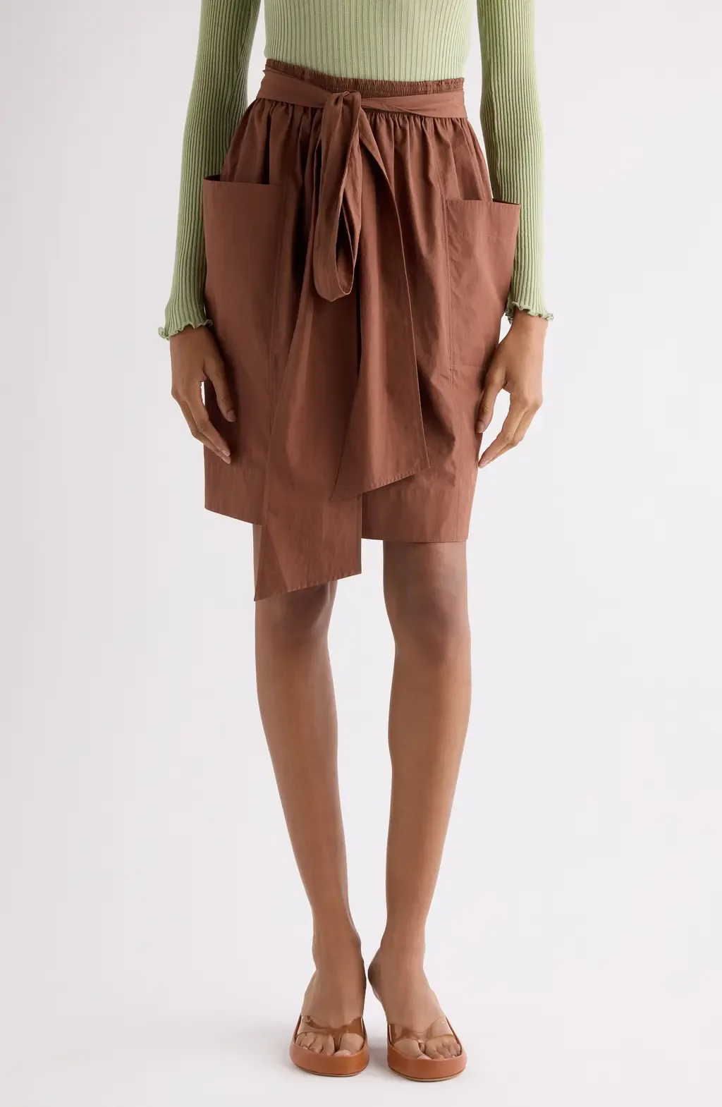 Tie Waist Cotton Poplin Skirt by Chloé