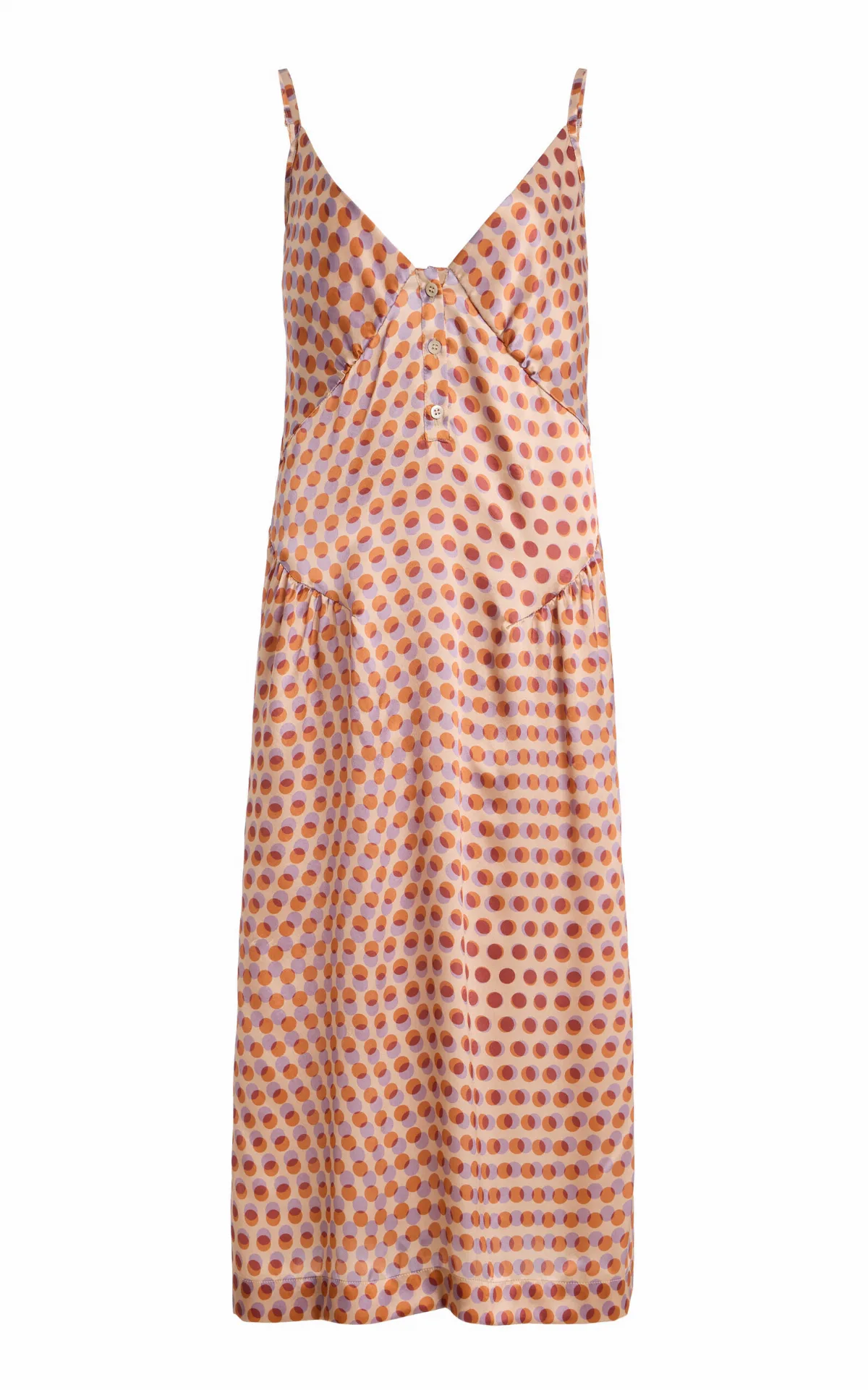 Daliya Polka-Dot Silk-Satin Midi Dress by Dries Van Noten