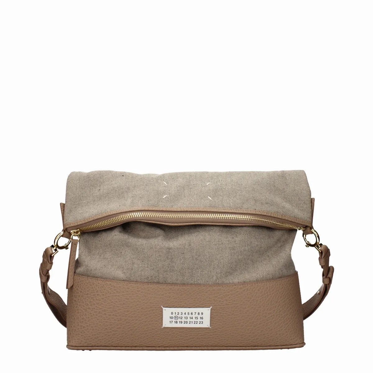 Fabric & Leather Color-Block Shoulder Bag by Maison Margiela