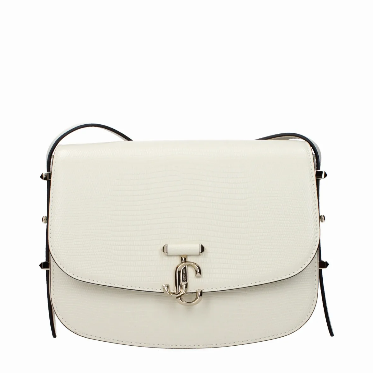 Logo-Hardware Leather Crossbody Bag by Jimmy Choo