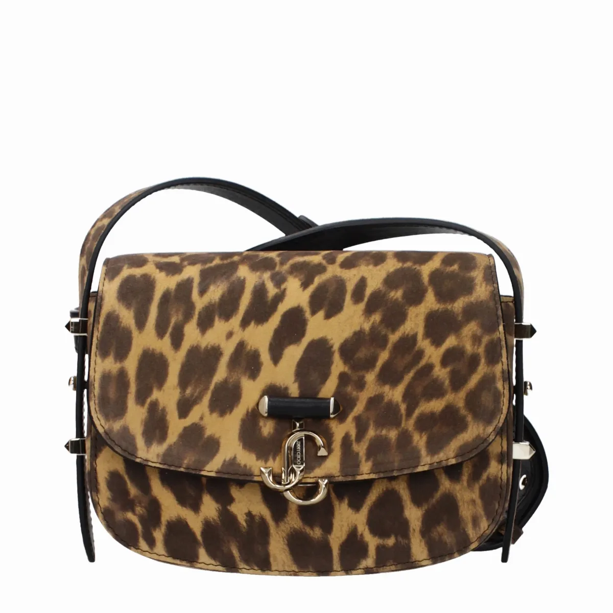 Leopard-Print Suede Crossbody Bag by Jimmy Choo