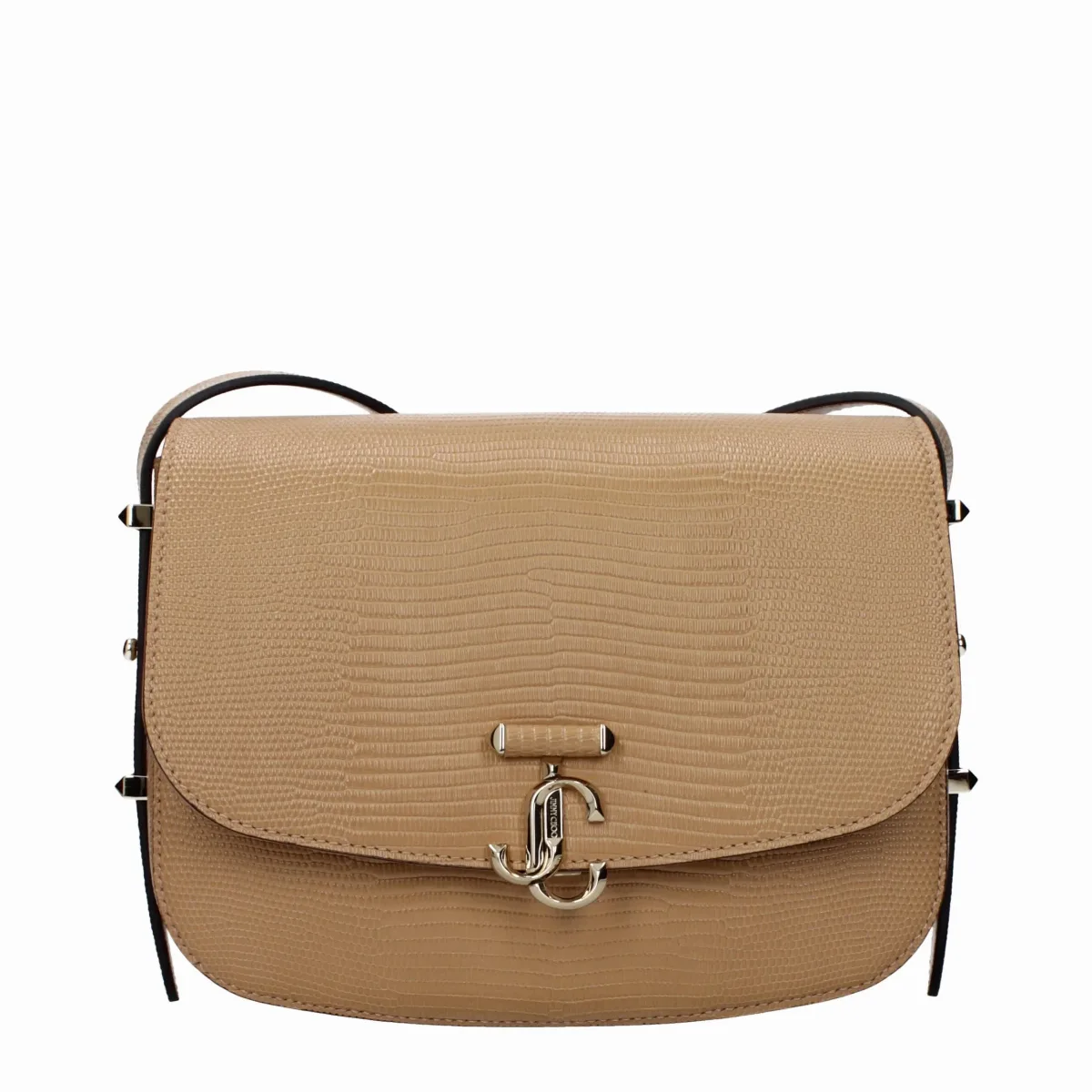 Leather with Logo Hardware Crossbody Bag by Jimmy Choo