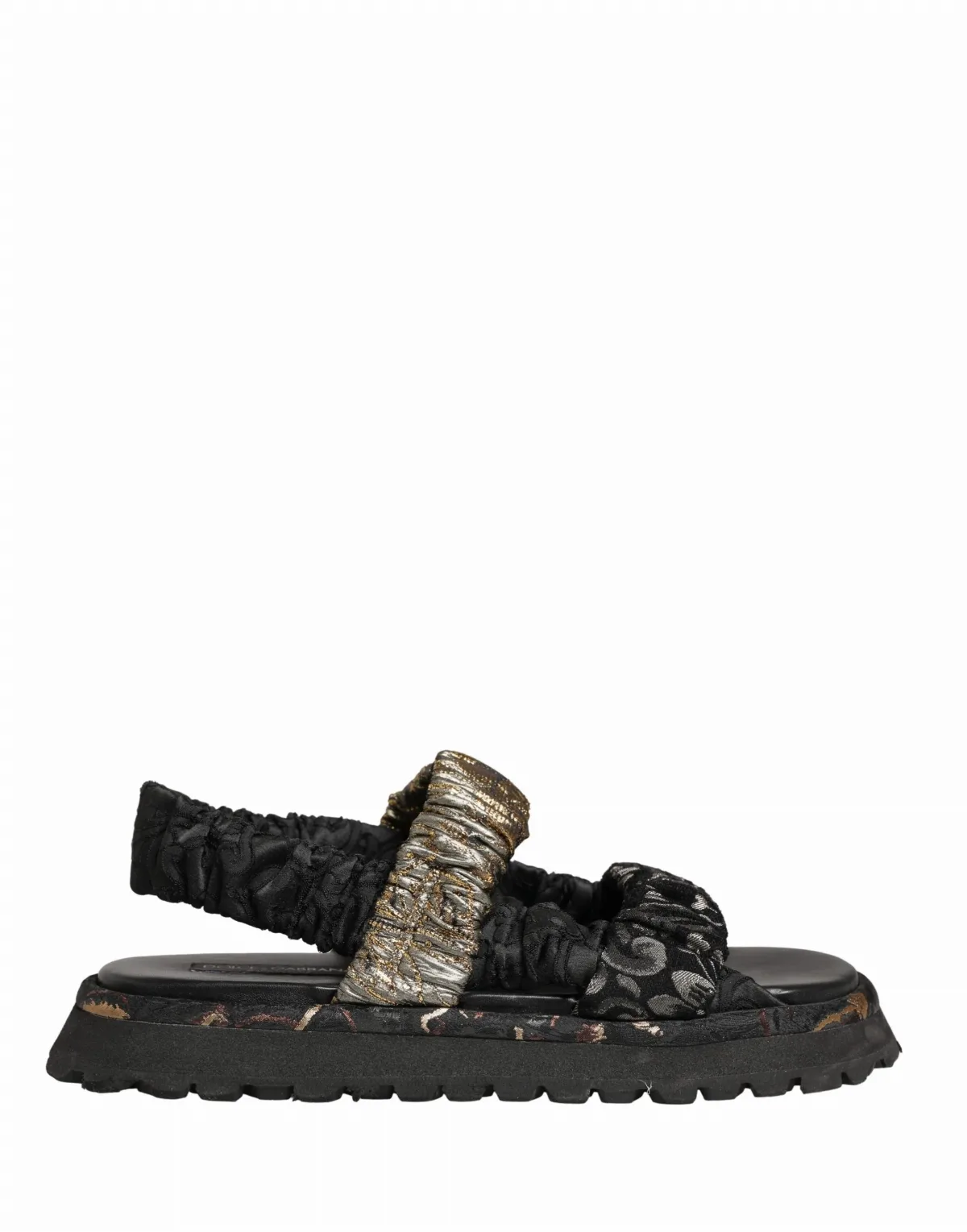 Ruched Leather Sandals by Dolce & Gabbana