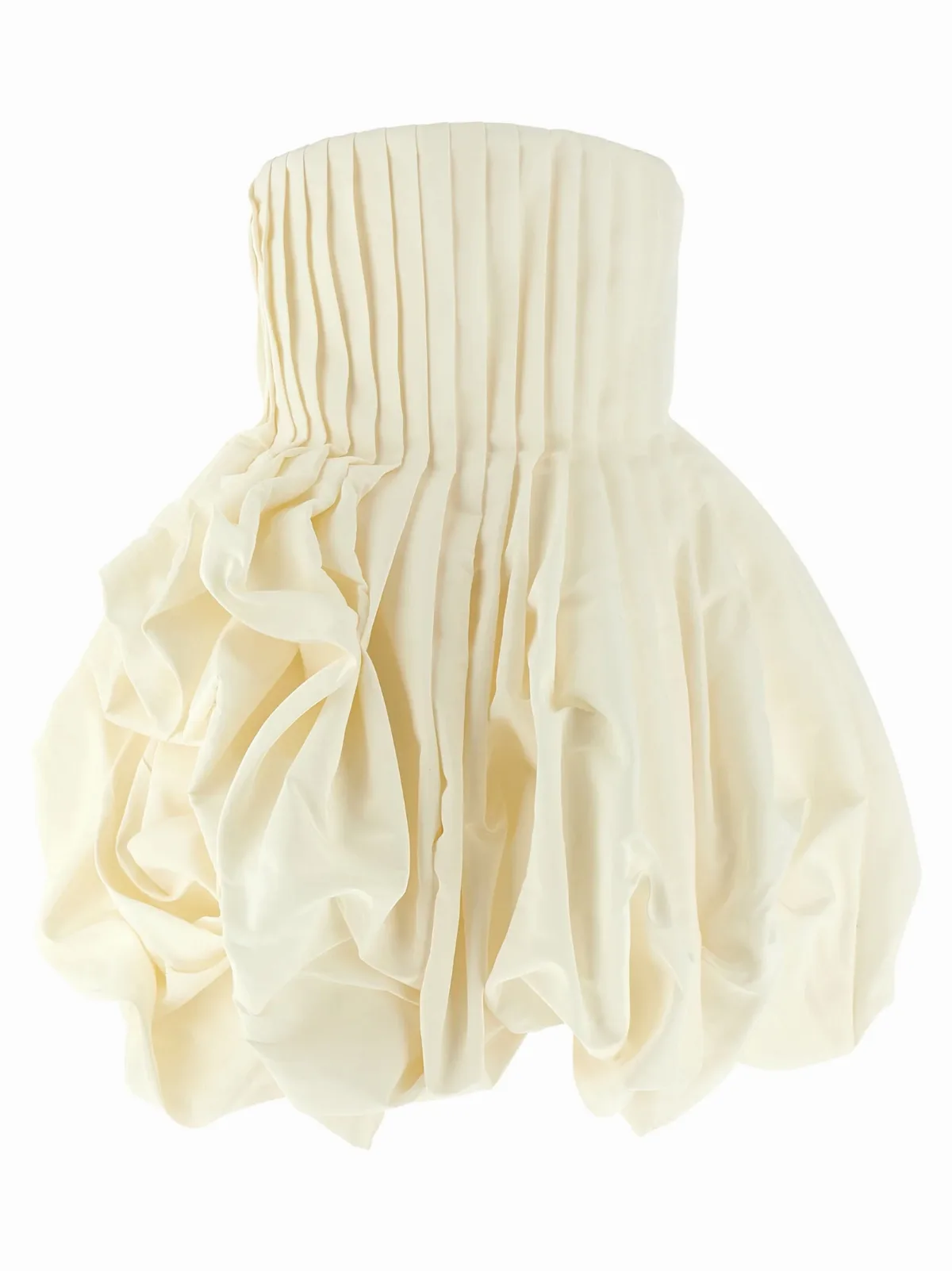 Pleated Silk Faille Dress by Carolina Herrera
