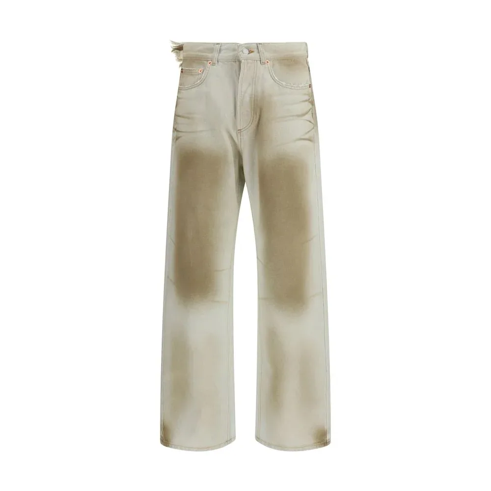Distressed Cotton Jeans