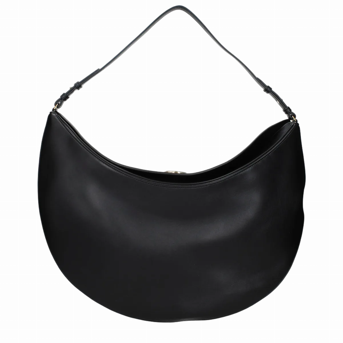 Curved Leather Hobo Bag by Jacquemus