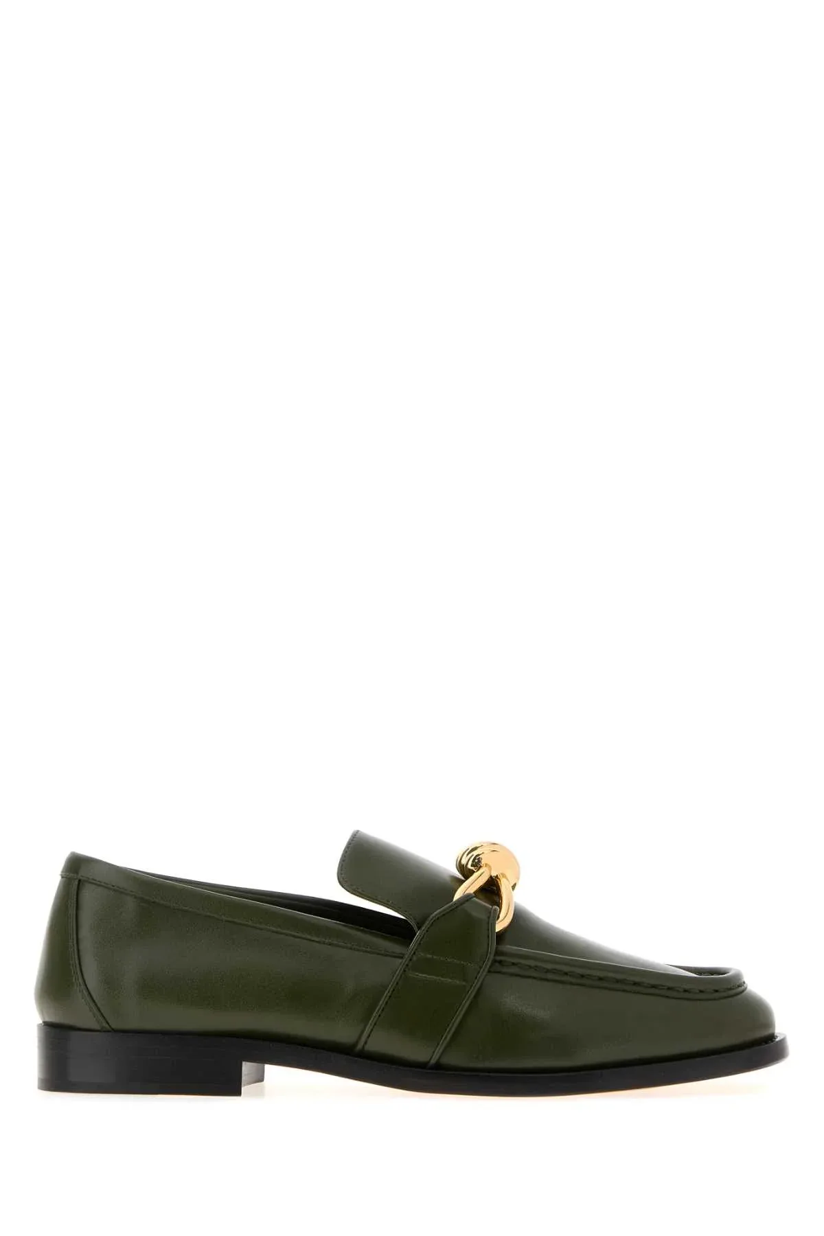 Leather with Chain Strap Loafer by Bottega Veneta