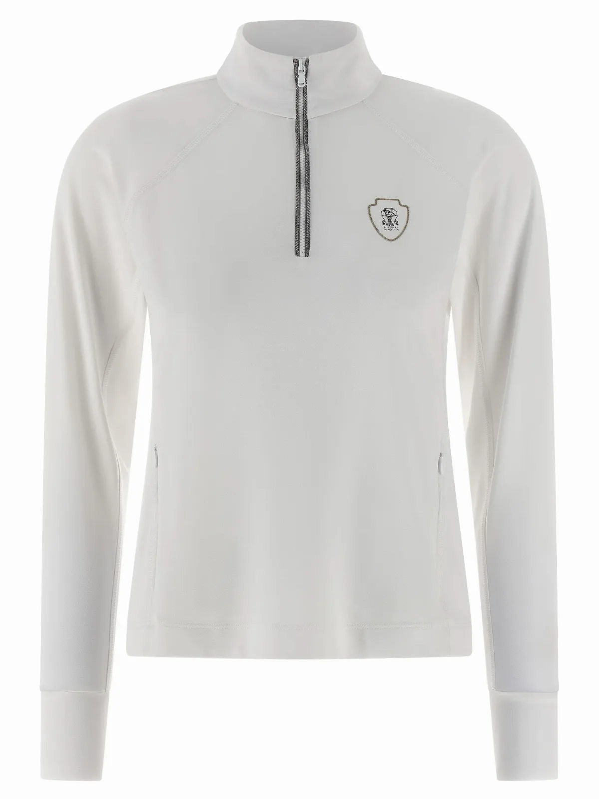 Half-Zip Embroidered Sweatshirt by BRUNELLO CUCINELLI
