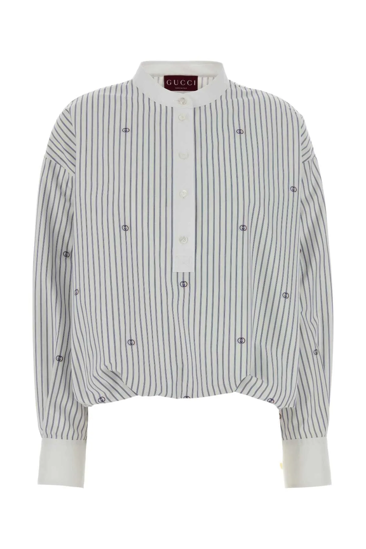 Logo-Embroidered Poplin Shirt by Gucci