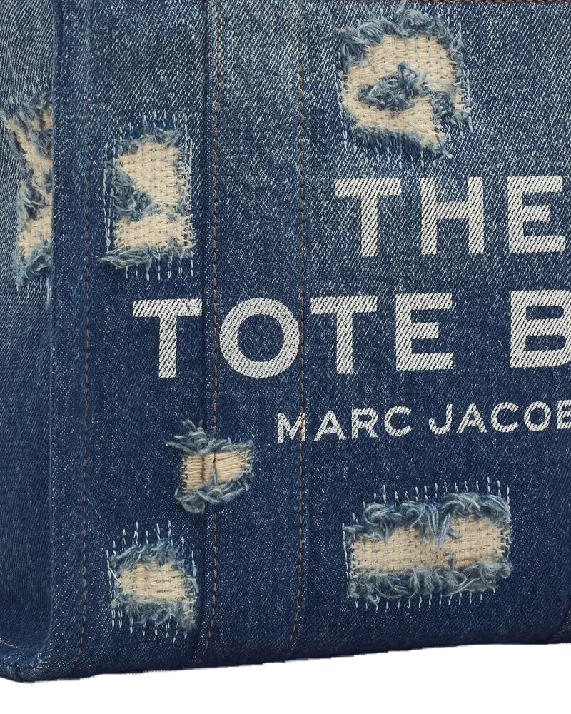 Distressed Rip-and-Repair Denim Tote Bag by Marc Jacobs