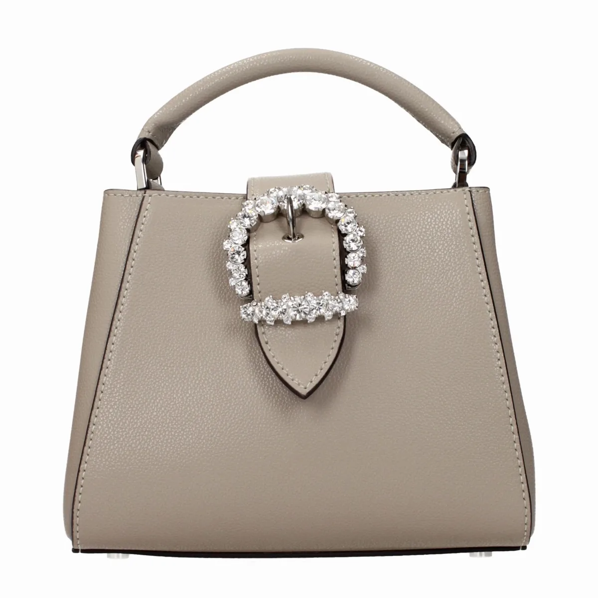 Crystal-Embellished Buckle Top Handle Bag by Jimmy Choo