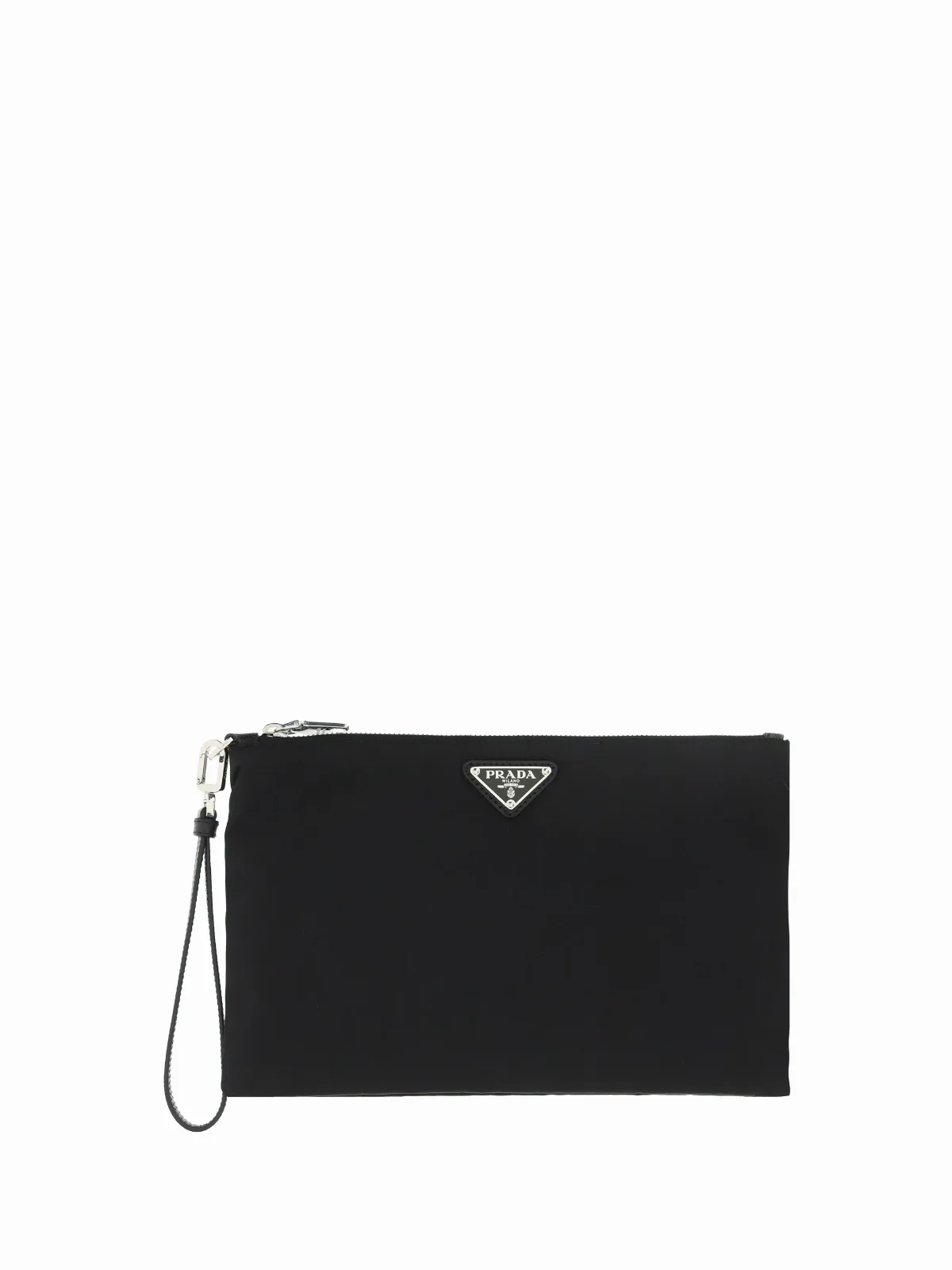 Re-Nylon Triangle Logo Clutch by Prada