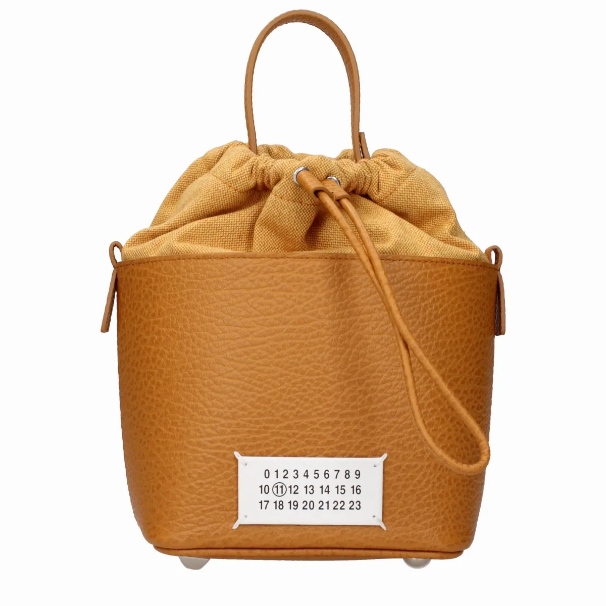 Pebbled Leather Bucket Bag by Maison Margiela