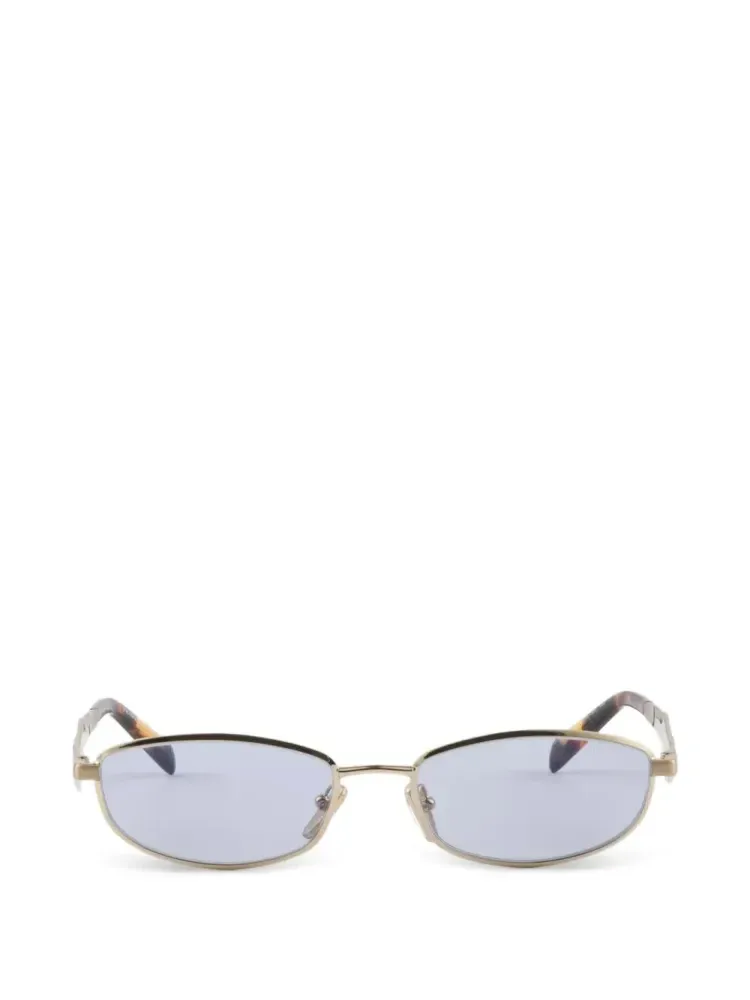 SPRD51C055EZVN Oval Metal Frame Sunglasses by Prada Eyewear