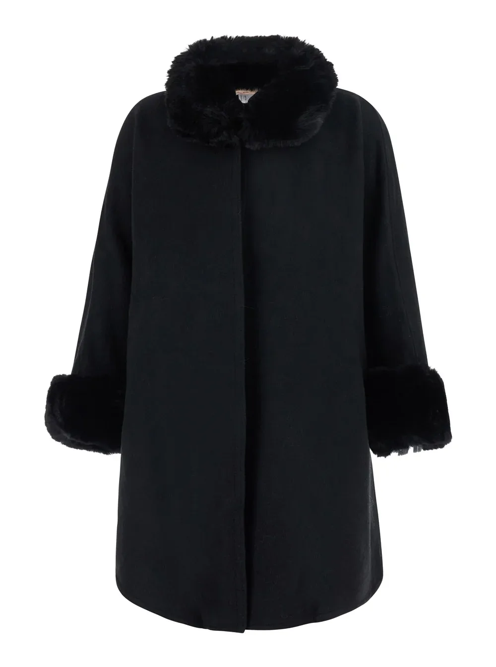 Faux Fur-Trimmed Coat by Twinset