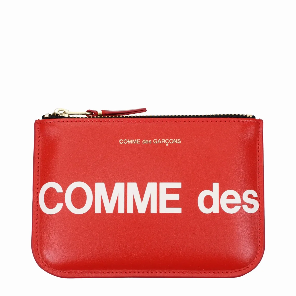 Logo-Print Leather Card Case by Comme des Garcons