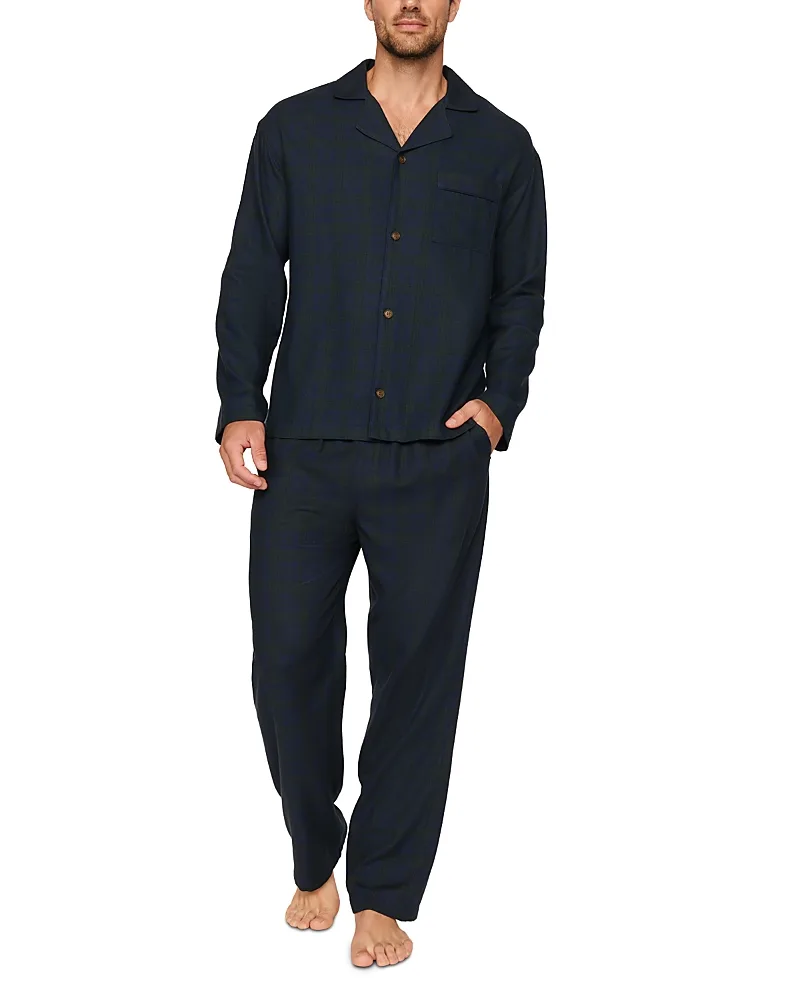 Relaxed Flannel Check Pajama Set by Eberjey