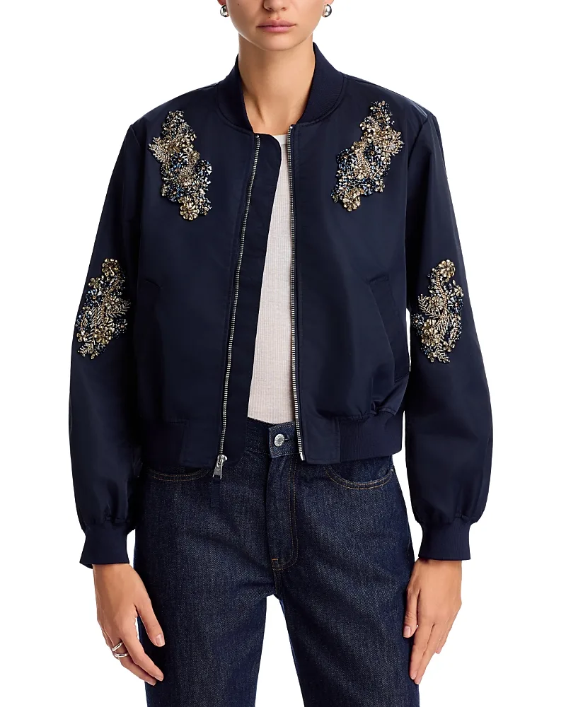 Crystal Garden Talulla Bomber Jacket by Cinq a Sept