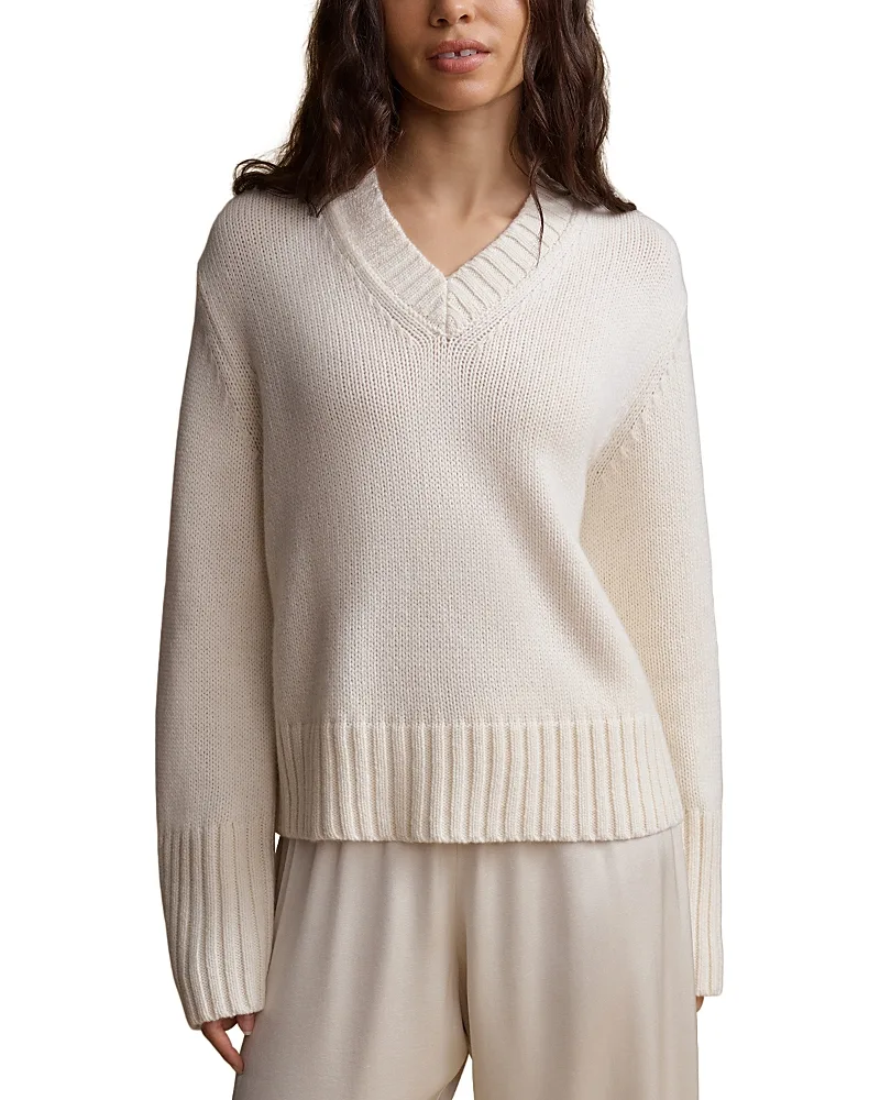Jet Cashmere Cropped Sweatshirt by Jenni Kayne