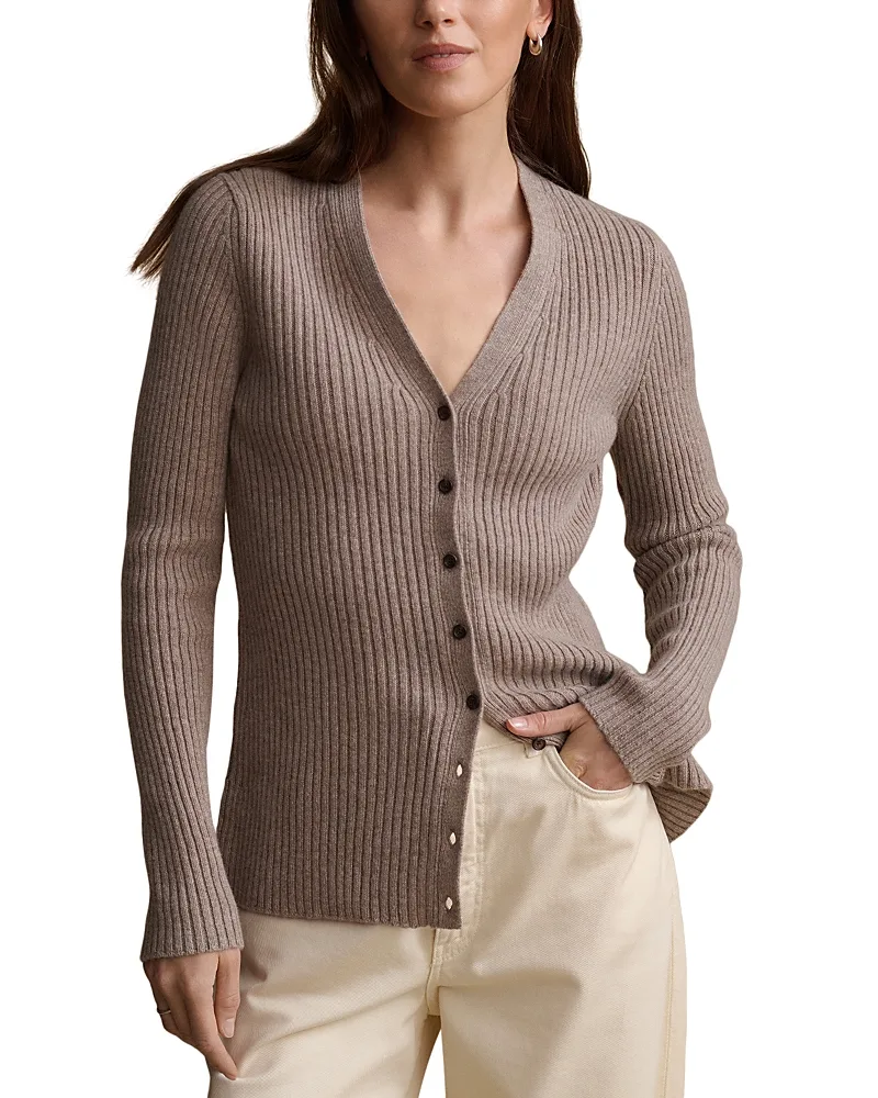Hadley Wool & Cashmere V Neck Cardigan by Jenni Kayne