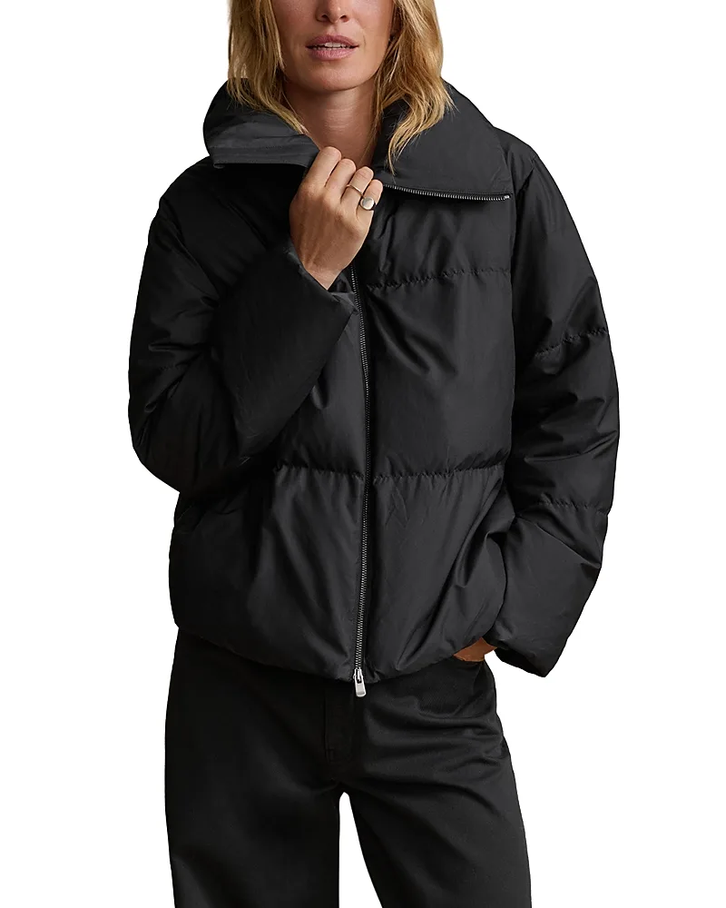 Peak Wide Collar Down Puffer Jacket by Jenni Kayne